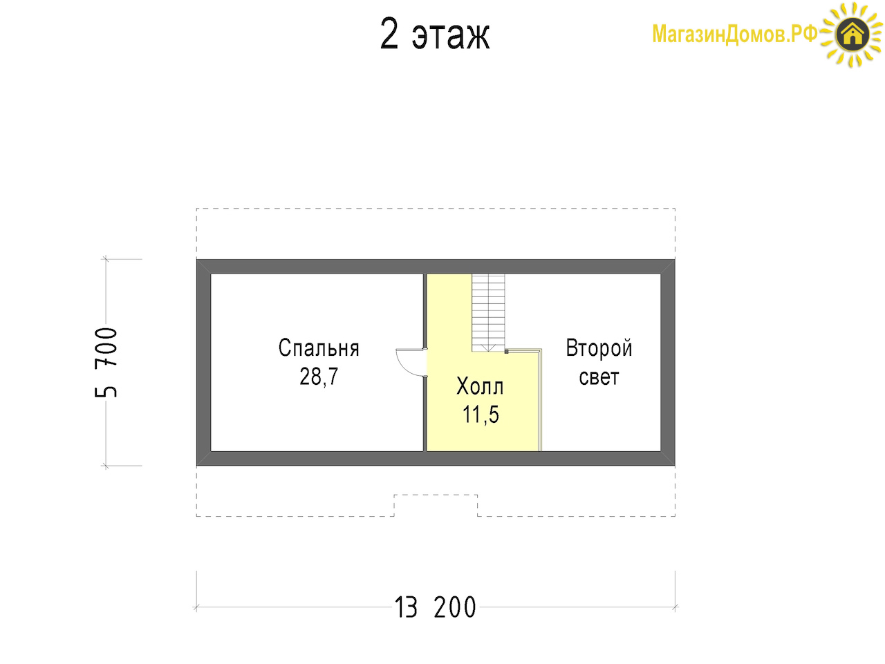 Дом H-139-1.5P (8.5x13.2) из газобетонных блоков